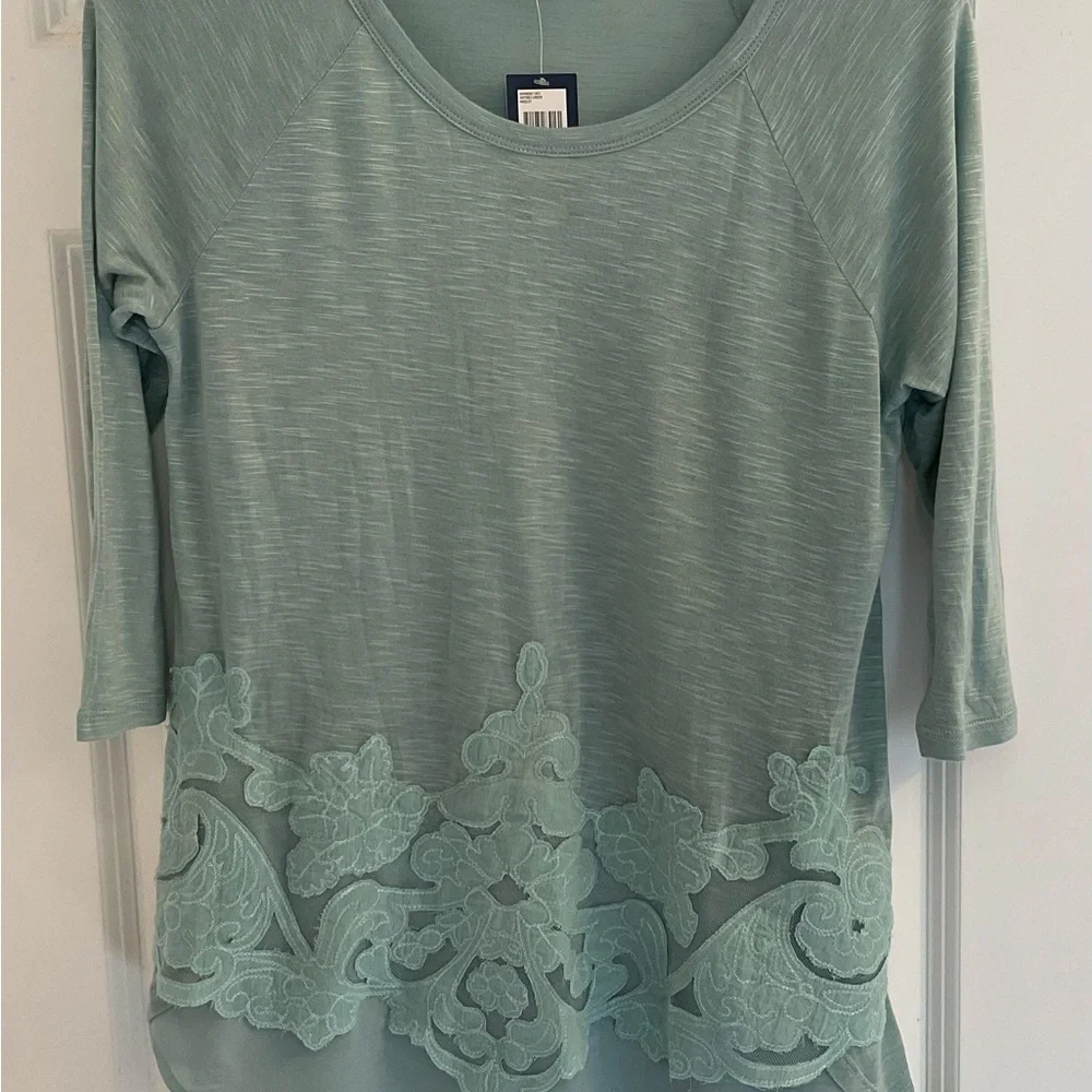 Bandolino Hadley Tunic Top - NWT - Size Small - Antibes Green - Picture 3 of 10